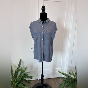Rails Button Down Faux Denim Shirt size Large